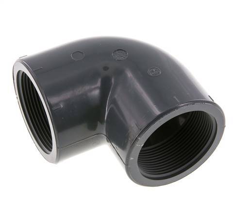 90° L-Koppeling Rp2'' Binnendraad PVC-U 16bar En 1452-3