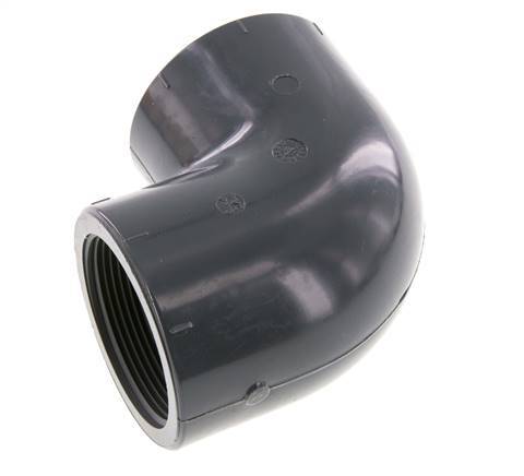 90° L-Koppeling Rp2'' Binnendraad PVC-U 16bar En 1452-3
