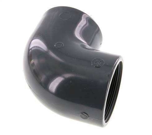 90° L-Koppeling Rp2 1/2'' Binnendraad PVC-U 16bar En 1452-3