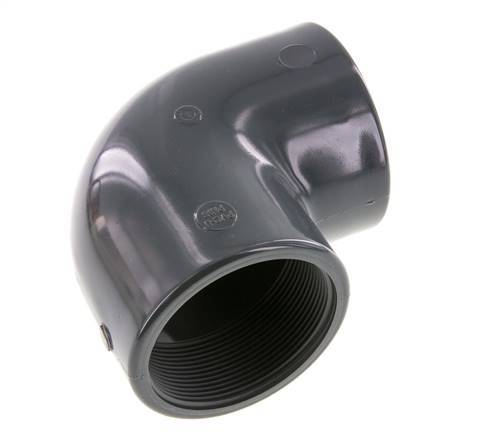 90° L-Koppeling Rp2 1/2'' Binnendraad PVC-U 16bar En 1452-3