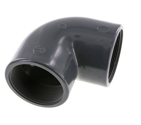 90° L-Koppeling Rp2 1/2'' Binnendraad PVC-U 16bar En 1452-3