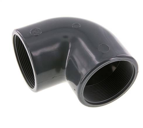 90° L-Koppeling Rp2 1/2'' Binnendraad PVC-U 16bar En 1452-3