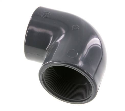 90° L-Koppeling Rp2 1/2'' Binnendraad PVC-U 16bar En 1452-3