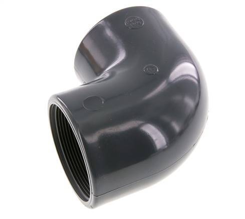 90° L-Koppeling Rp2 1/2'' Binnendraad PVC-U 16bar En 1452-3