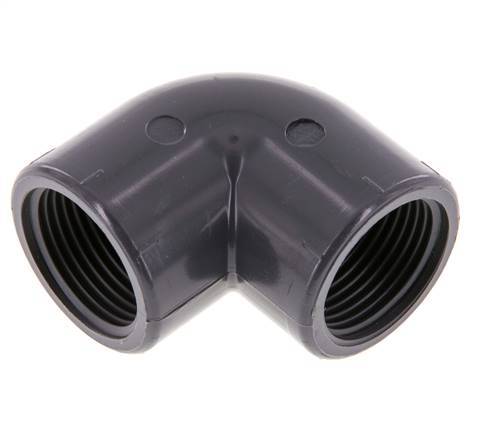 90deg Angled Fitting Rp3/4'' Female PVC-U 16bar (224.8psi) EN 1452-3 [5 Pieces]