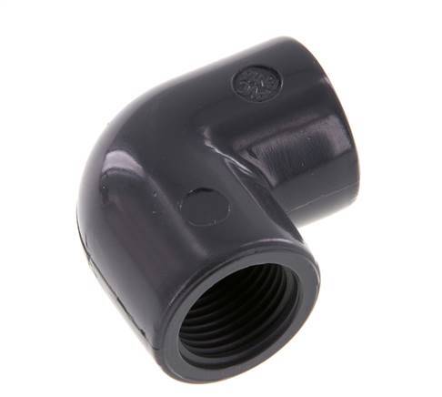 90deg Angled Fitting Rp3/8'' Female PVC-U 16bar (224.8psi) EN 1452-3 [5 Pieces]