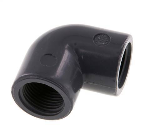 90deg Angled Fitting Rp3/8'' Female PVC-U 16bar (224.8psi) EN 1452-3 [5 Pieces]