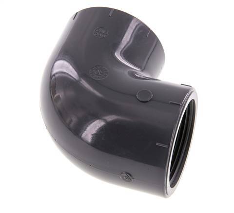90° L-Koppeling Rp1 1/2'' Binnendraad PVC-U 16bar En 1452-3
