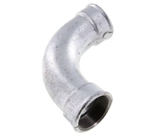 90° L-Koppeling Rp2'' Binnendraad Lang Gietijzer 25bar