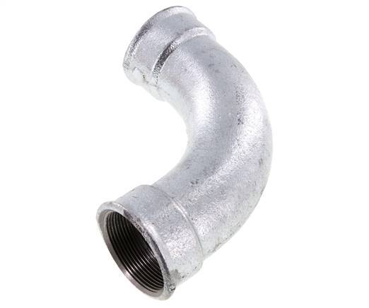 90° L-Koppeling Rp2'' Binnendraad Lang Gietijzer 25bar