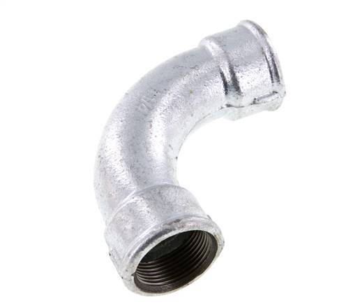 90° L-Koppeling Rp1 1/4'' Binnendraad Lang Gietijzer 25bar
