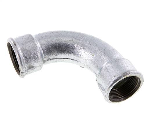 90° L-Koppeling Rp1 1/4'' Binnendraad Lang Gietijzer 25bar