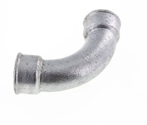 90° L-Koppeling Fitting Rp1 1/2'' Binnendraad Lang Gietijzer 25bar