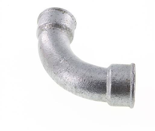 90° L-Koppeling Fitting Rp1 1/2'' Binnendraad Lang Gietijzer 25bar