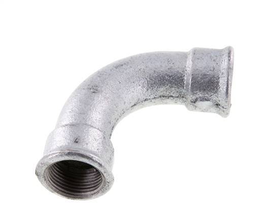90° L-Koppeling Rp1'' Binnendraad Lang Gietijzer 25bar
