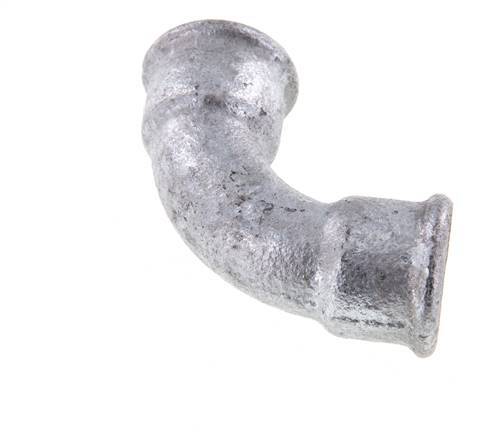 90deg Angled Fitting Rp1/2'' Female Short Cast Iron 25bar (351.25psi) [2 Pieces]