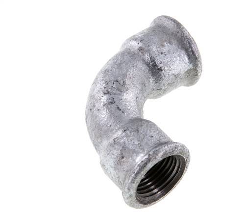 90deg Angled Fitting Rp1/2'' Female Short Cast Iron 25bar (351.25psi) [2 Pieces]