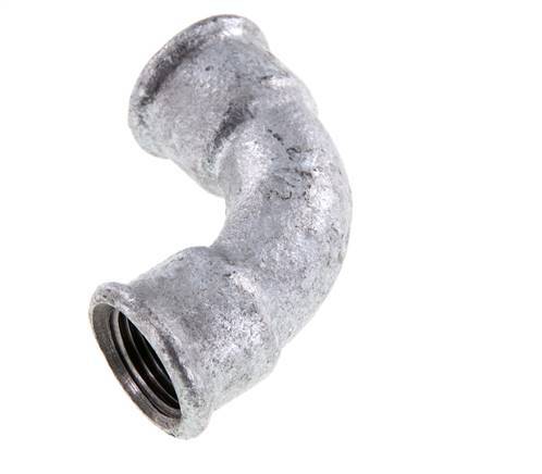 90deg Angled Fitting Rp1/2'' Female Short Cast Iron 25bar (351.25psi) [2 Pieces]
