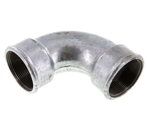 90° L-Koppeling Rp2'' Binnendraad Kort Gietijzer 25bar