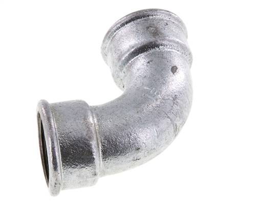 90° L-Koppeling Rp1 1/2'' Binnendraad Kort Gietijzer 25bar