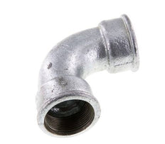 90° L-Koppeling Rp1 1/2'' Binnendraad Kort Gietijzer 25bar
