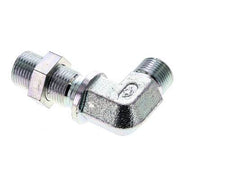 90° L-Koppeling G3/8'' Schotdoorvoer Hogedruk Staal 60° Conus 325bar Hydrauliek
