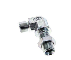 90° L-Koppeling G3/8'' Schotdoorvoer Hogedruk Staal 60° Conus 325bar Hydrauliek