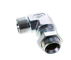 90° L-Koppeling G1'' Schotdoorvoer Hogedruk Staal 60° Conus 225bar Hydrauliek