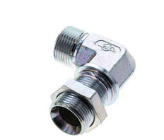 90° L-Koppeling G1'' Schotdoorvoer Hogedruk Staal 60° Conus 225bar Hydrauliek