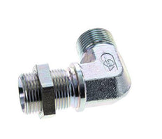 90° L-Koppeling G1'' Schotdoorvoer Hogedruk Staal 60° Conus 225bar Hydrauliek