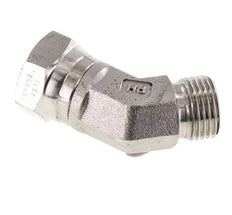 45° L-Koppeling G1/2 '' Binnendraad X Buitendraad Hoge Druk RVS 60° Conus 300bar Hydrauliek