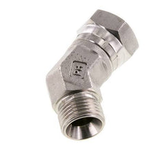 45° L-Koppeling G1/2 '' Binnendraad X Buitendraad Hoge Druk RVS 60° Conus 300bar Hydrauliek