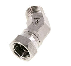 45° L-Koppeling G1/2 '' Binnendraad X Buitendraad Hoge Druk RVS 60° Conus 300bar Hydrauliek