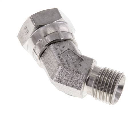 45° L-Koppeling G1/4" Binnendraad Hoge Druk RVS 350bar Hydrauliek