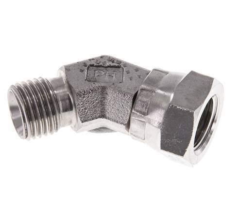 45° L-Koppeling G1/4" Binnendraad Hoge Druk RVS 350bar Hydrauliek