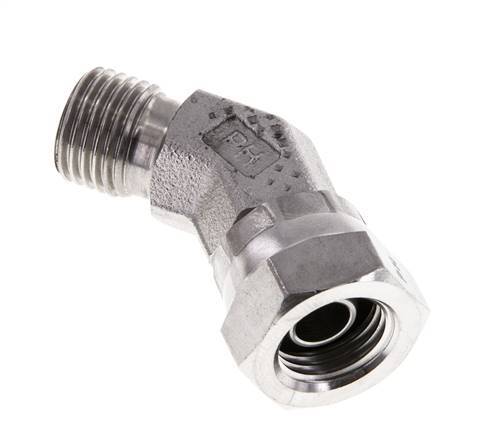 45° L-Koppeling G1/4" Binnendraad Hoge Druk RVS 350bar Hydrauliek