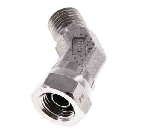 45° L-Koppeling G1/4" Binnendraad Hoge Druk RVS 350bar Hydrauliek