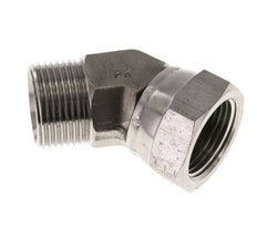45° L-Koppeling G1" Binnendraad X Buitendraad Hoge Druk RVS 60° Conus 150bar Hydrauliek