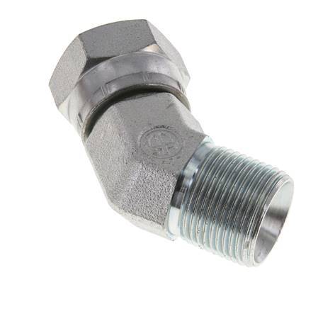 45° L-Koppeling G3/4 '' Binnendraad X Buitendraad Hoge Druk Staal 60° Conus 175bar Hydrauliek