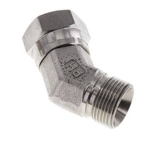 45° L-Koppeling G3/4 '' Binnendraad X Buitendraad Hoge Druk RVS 60° Conus 175bar Hydrauliek