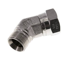 45° L-Koppeling G3/4 '' Binnendraad X Buitendraad Hoge Druk RVS 60° Conus 175bar Hydrauliek