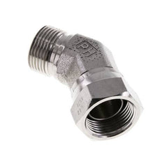 45° L-Koppeling G3/4 '' Binnendraad X Buitendraad Hoge Druk RVS 60° Conus 175bar Hydrauliek