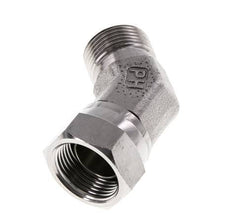45° L-Koppeling G3/4 '' Binnendraad X Buitendraad Hoge Druk RVS 60° Conus 175bar Hydrauliek