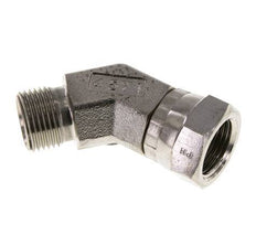 45° L-Koppeling G3/8 '' Binnendraad X Buitendraad Hoge Druk RVS 60° Conus 325bar Hydrauliek