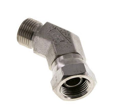 45° L-Koppeling G3/8 '' Binnendraad X Buitendraad Hoge Druk RVS 60° Conus 325bar Hydrauliek