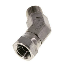 45° L-Koppeling G3/8 '' Binnendraad X Buitendraad Hoge Druk RVS 60° Conus 325bar Hydrauliek