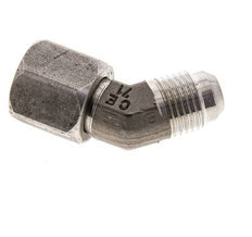 45° JIC L-Koppeling UNF 9/16''-18 Buitendraad X Binnendraad RVS 275bar