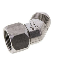 45° JIC L-Koppeling UN 1-5/16''-12 Buitendraad X Binnendraad RVS 170bar