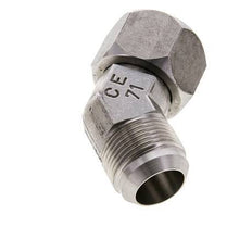 45° JIC L-Koppeling UN 1-5/16''-12 Buitendraad X Binnendraad RVS 170bar