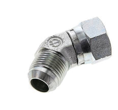 45° JIC L-Koppeling UN 1-1/16''-12 Buitendraad X Binnendraad Staal 210bar